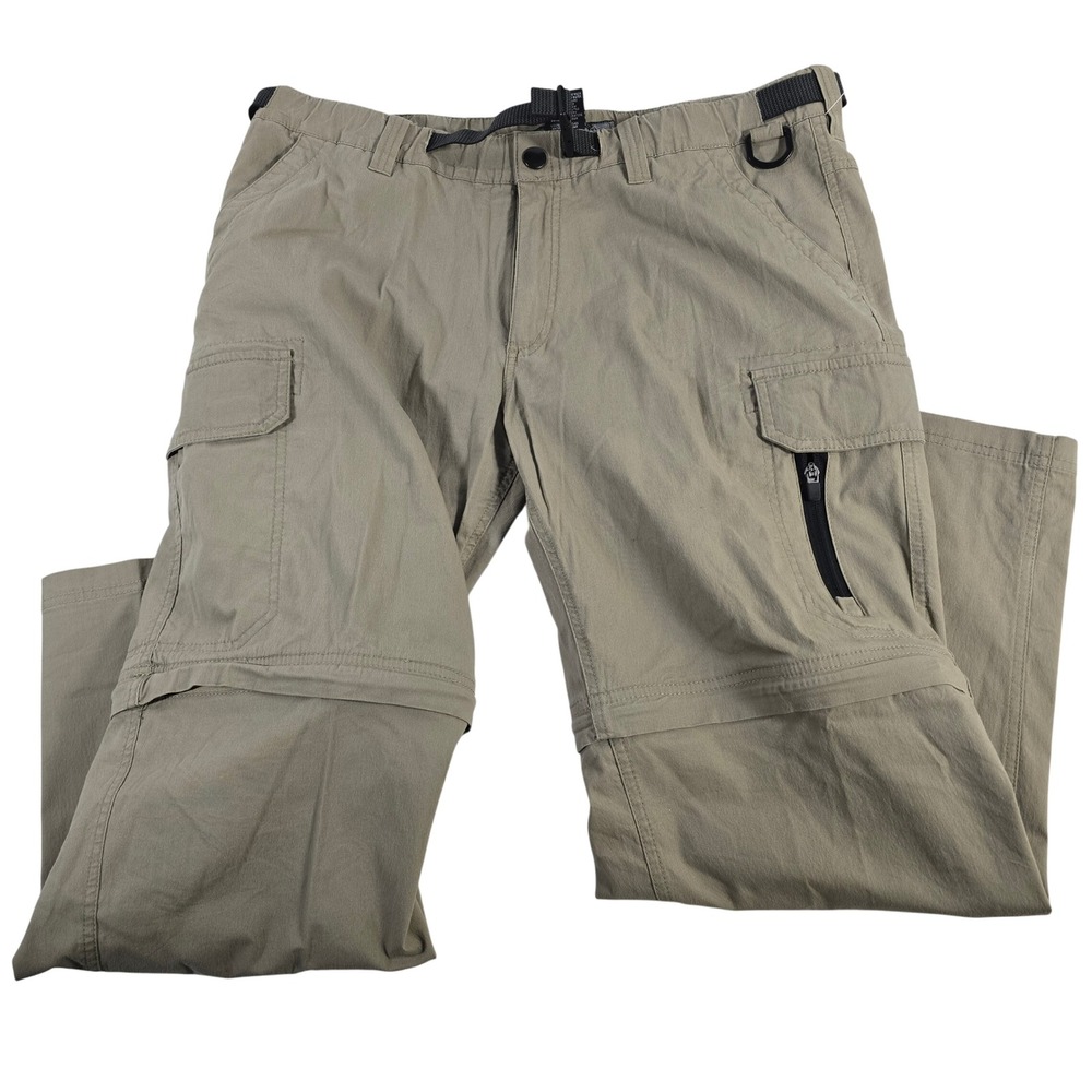 BC Clothing Cargo‎ Convertible Zip Off Pants Khaki Mens XL 30 Outdoor Hiking